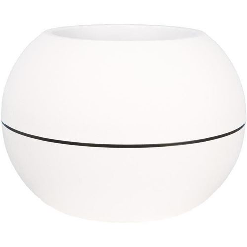 Non Communiqué Blanc Bac À Fleurs Rond Granit Boule - Plastique Ø 50 Cm