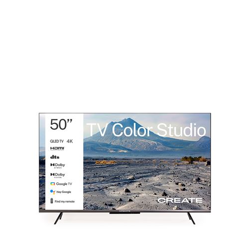 TV COLOR STUDIO Téléviseur intelligent QLED 4K avec écran antireflet et cadre de couleur Noir