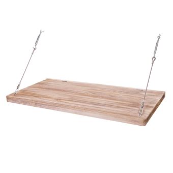 Table murale MENDLER HWC-H48 avec tableau pliante Bois massif 100x50cm - 1