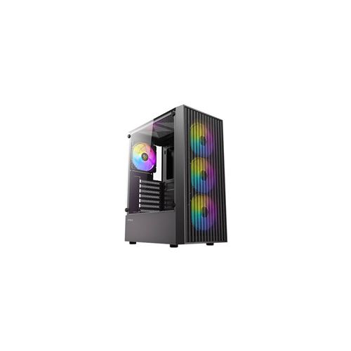 Boîtier Antec AX27 RGB Midi Tower Noir ATX Fenêtre Latérale Gaming - Image 5