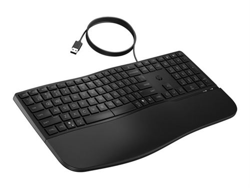 Hp 485 Comfort - Clavier - Multi-Appareils, 23 Touches Programmables, Disposition À 3 Zones - Full Size - Usb - Français - Noir