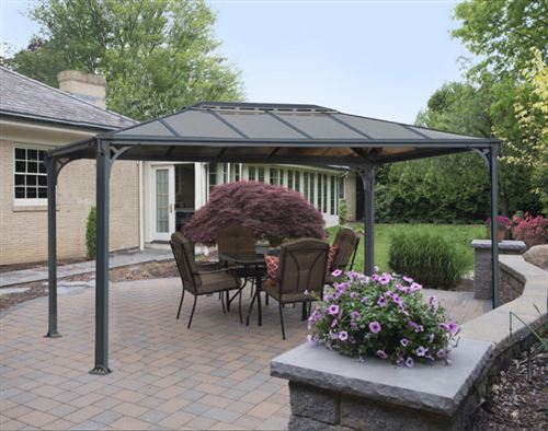 Gazébo tonnelle Palram 705231 gris anthracite 10.6m²