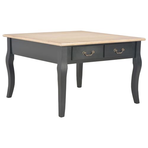 vidaXL Table basse Noir 80 x 80 x 50 cm Bois