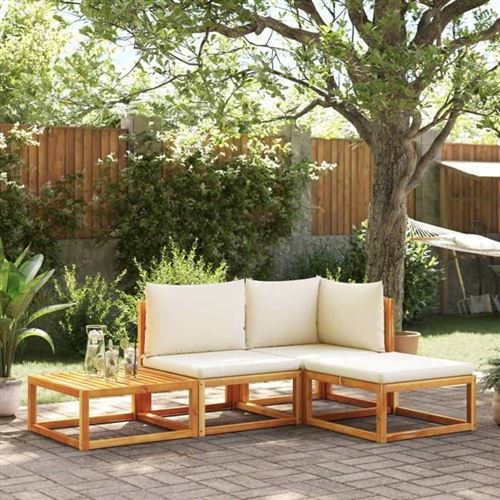 Vidaxl Salon De Jardin 4 Pcs Bois Acacia - Image 3