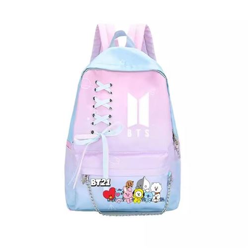 Sac à Dos BTS bangtan Boys pour Filles (SD3429) 29*13*40 cm Rose/Bleu