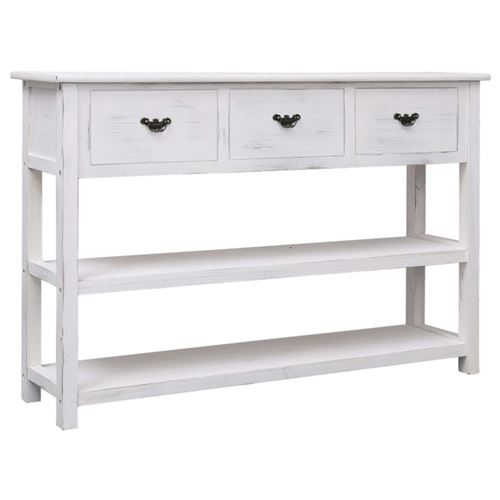 vidaXL Buffet Antique Blanc 115 x 30 x 76 cm Bois