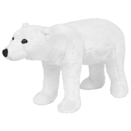vidaXL Jouet en peluche Ours polaire Blanc XXL