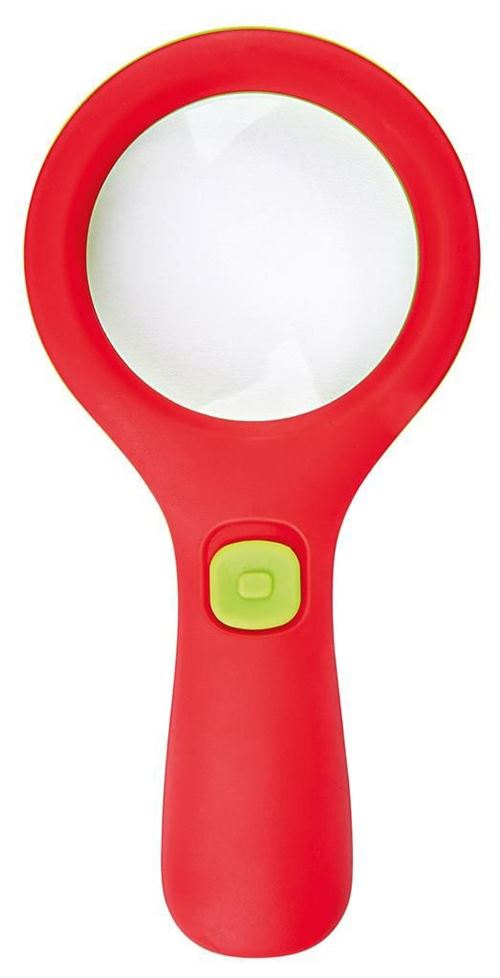 Moses loupe avec lumière Scribbler 18 cm vert/rouge