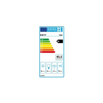 Novy Vision 7830 - Hotte - hotte décorative - largeur : 89.8 cm - profondeur : 42.6 cm - evacuation - verre noir