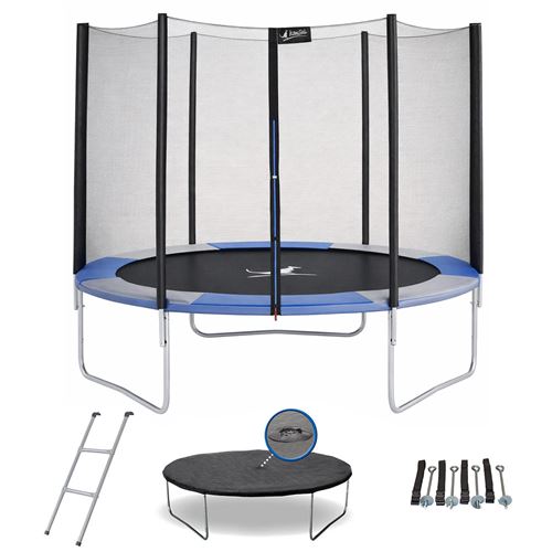 Trampoline ralli bleu et gris ø250