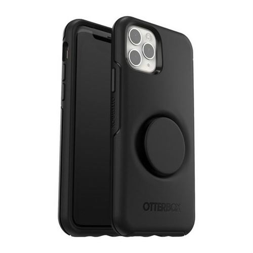 OtterBox Otter + Pop Symmetry Series - Achterzijde behuizing voor mobiele telefoon - polycarbonaat, synthetisch rubber - zwart - voor Apple iPhone 11 Pro