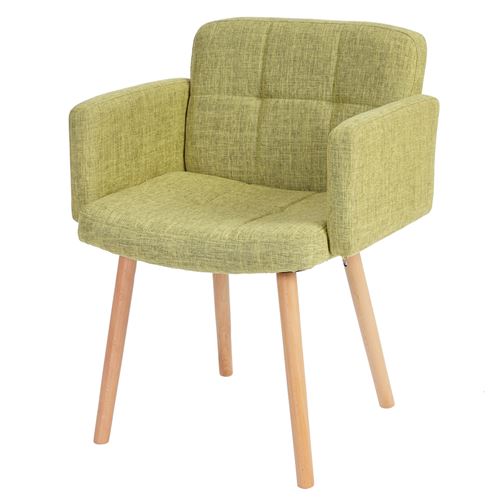 Chaise de séjour Orlando II, style rétro tissu, vert clair