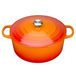 Le Creuset Cocotte Signature Ronde En Fonte Émaillée, 28cm, Volcanique