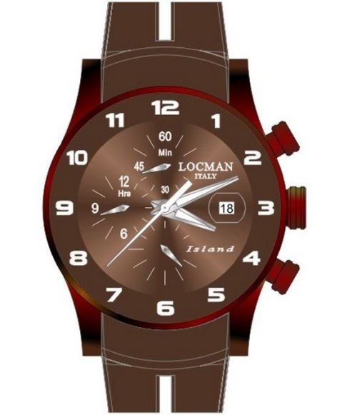 Locman Montre Mixte 0620BNNW-BNW2SIN ChronographeBrun