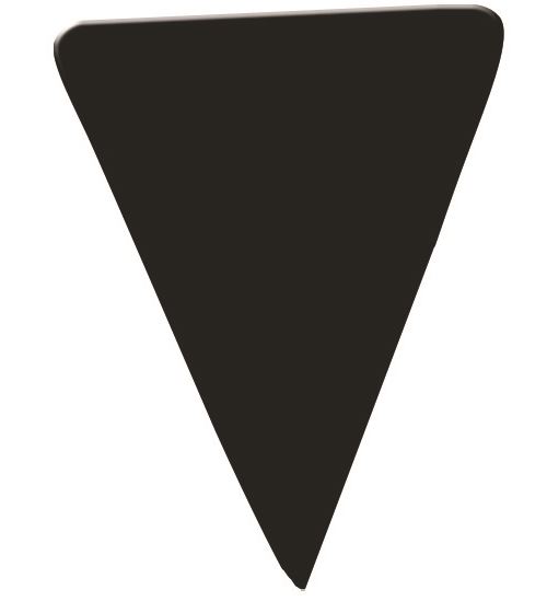 Etiquette triangle neutre noir gm