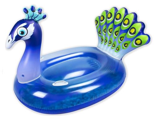 Jilong animal gonflable paon 145 x 94 cm vinyle bleu/vert