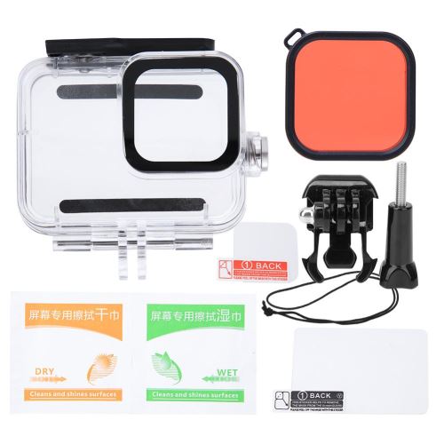 Kit D'accessoires Pour GoPro Hero 12 11 10 9 Filtres de Flim en Verre  Trempé Étanche