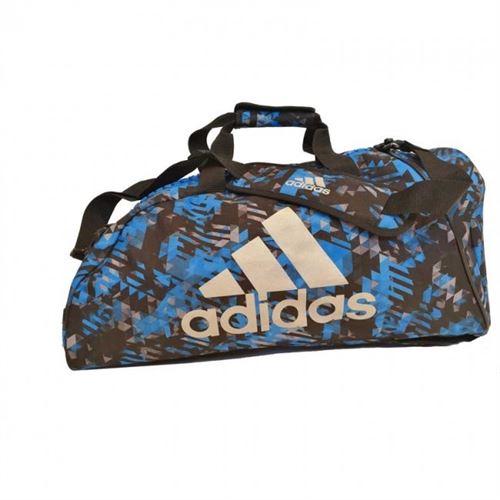 adidas sac de sport de combat 2 en 1 camouflage bleu/argent 83 litres