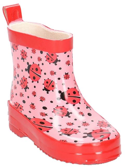 Playshoes bottes courtes coccinelles coccinelles rose
