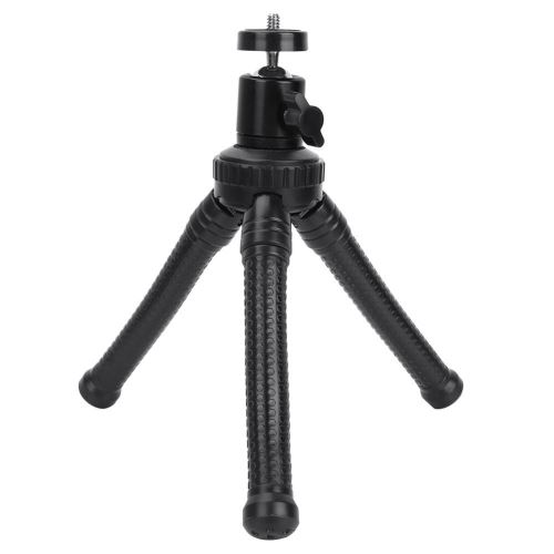 Support de trépied pour mini caméra de bureau flexible 2 réglable en hauteur avec rotule panoramique 360 ​​° (S)