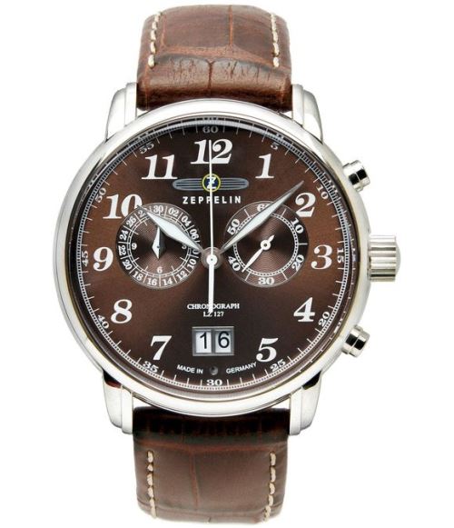 Zeppelin Montre Homme 7684-3 ChronographeBrun