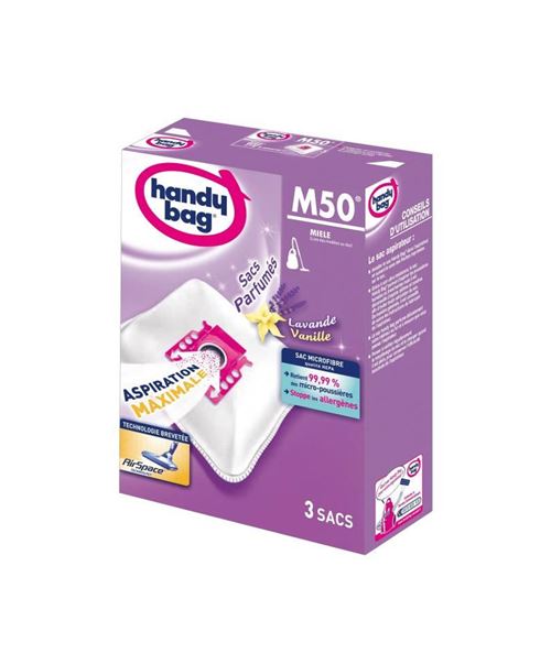 Handy bag m50 sacs aspirateur microfibres parfumés