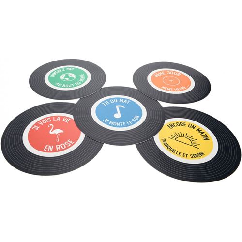 Amadeus - Set de table rétro vinyle (Lot de 5)