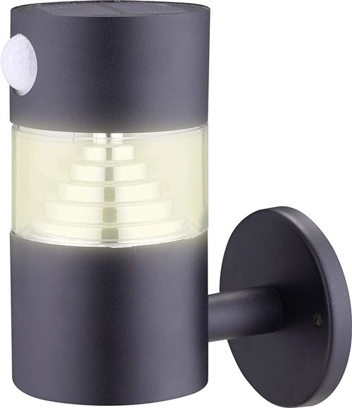 POLARLITE Solar-Wandstrahler avec Bewegungsmelder Warm-blanc WLDC06PIR Dunkel-Grau