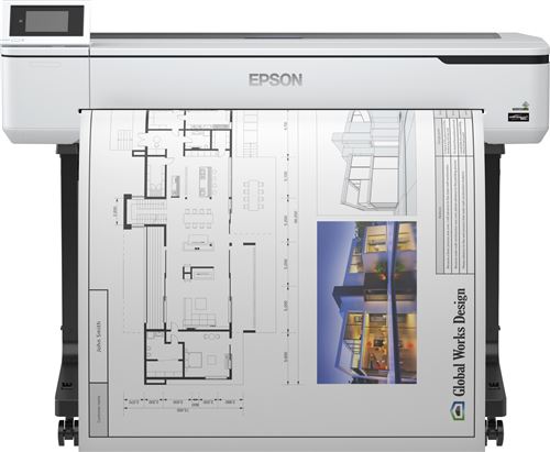 Epson Surecolor Sc-T5100 - 36" Imprimante Grand Format - Couleur - Jet D'Encre - Rouleau (91,4 Cm) - 2 400 X 1 200 Ppp - Gigabit Lan, Wi-Fi(N), Usb 3.0 - Outil De Coupe