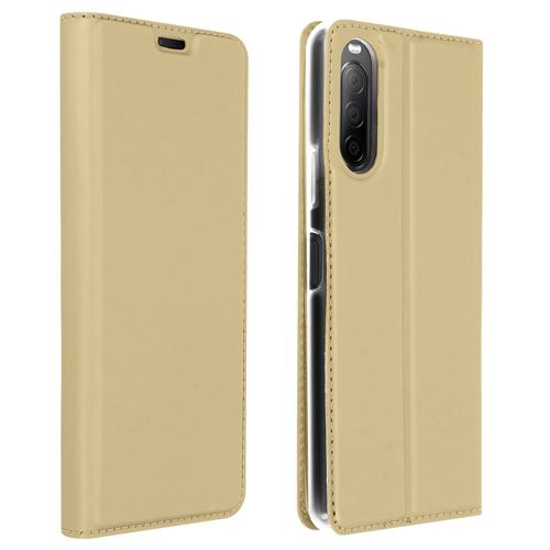 Housse pour Sony Xperia 10 II avec Porte-carte Fonction Support Vidéo or