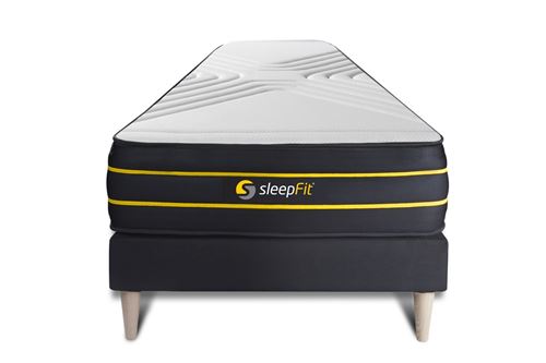 Sleepfit Noir Ensemble 90X200 Matelas Ultra + Sommier Kit