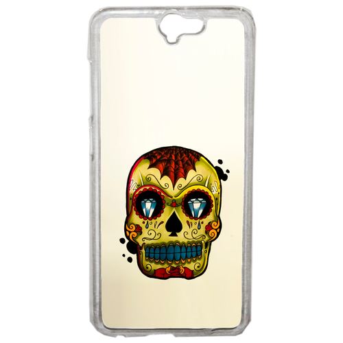 Coque Tete De Mort Art Diamant Compatible One A9 Transparent