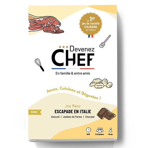 Devenez Chef - Jeu de société culinaire - Menu Escapade en Italie - Devenez Chef