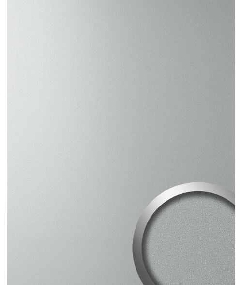 Panneau mural autoadhésif WallFace 10363 DECO SILVER Aspect métal mat-brillant Plaque argenté gris 2,60 m2