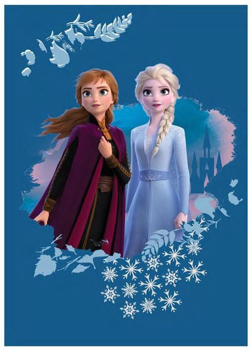 Disney couverture Frozenfilles 100 x 140 cm molleton bleu