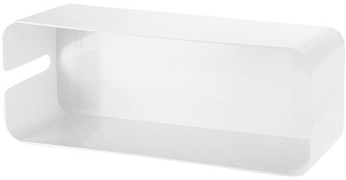 Boîte de rangement pour câbles 39 cm - Blanc / Noyer - Rangement