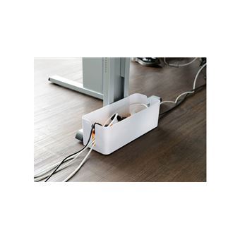 11€54 sur Boîte de rangement pour câbles 39 cm - Blanc / Noyer - Boîte de  rangement - Achat & prix