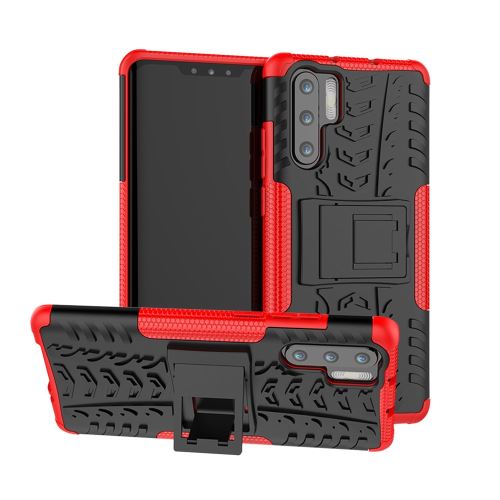 Coque en TPU hybride antidérapant avec béquille rouge pour votre Huawei P30 Pro