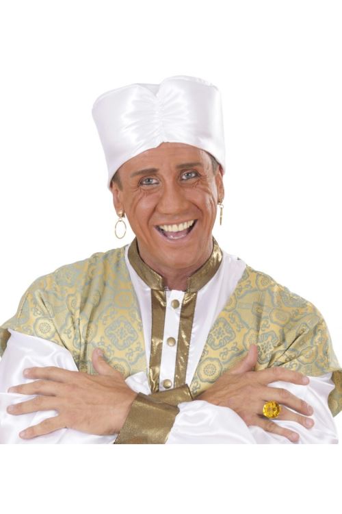 Turban satin blanc