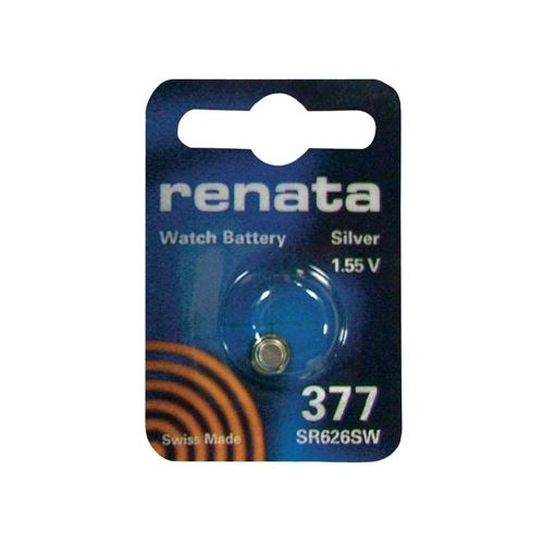 1 x Batterie Montre Renata poignet - Fabriqué en Suisse - Sans Piles oxyde  d'argent 0% Mercure Renata Pile bouton 1,55 V piles longue durée