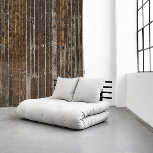 Structure Tete De Lit Futon Shin Sano En Pin Noir Terre De Nuit