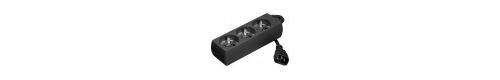 Multiprise onduleur 3 prises / cordon IEC C14 noire - 0,8 m