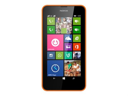 Nokia Lumia 630 - 3G smartphone - RAM 512 Mo / Mémoire interne 8 Go - microSD slot - Écran LCD - 4.5\