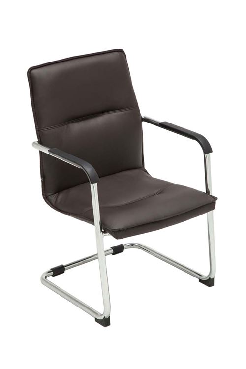 Chaise visiteur Seattle similicuir , Marron