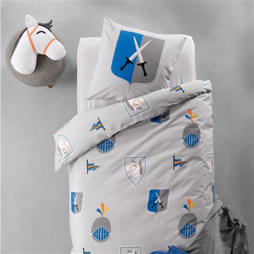 Parure de lit Léo avec housse de couette et taie d'oreiller Les Ateliers du Linge