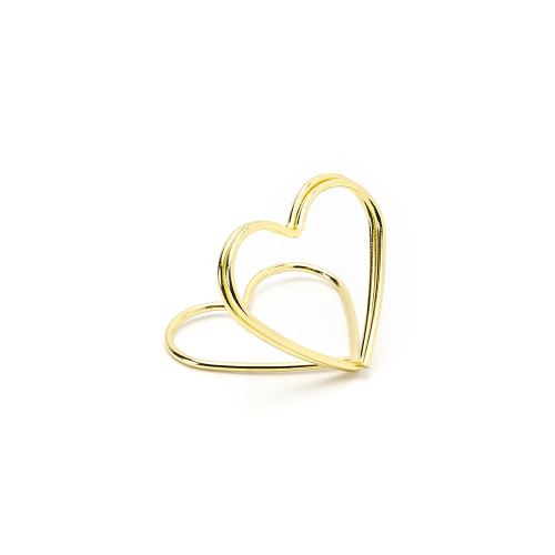 10 marque-places coeurs or 2,5 cm