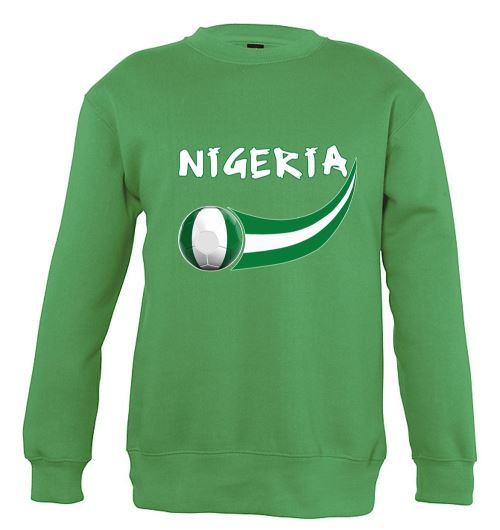Supportershop Nigeria Sweatshirt Mixte Enfant, Vert, FR : (Taille Fabricant : 10 Ans)