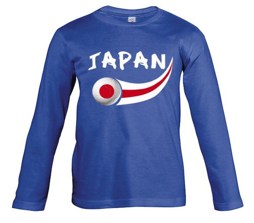 Supportershop Japon T-Shirt manches longues Adulte, Bleu Royal, FR : S (Taille Fabricant : S)