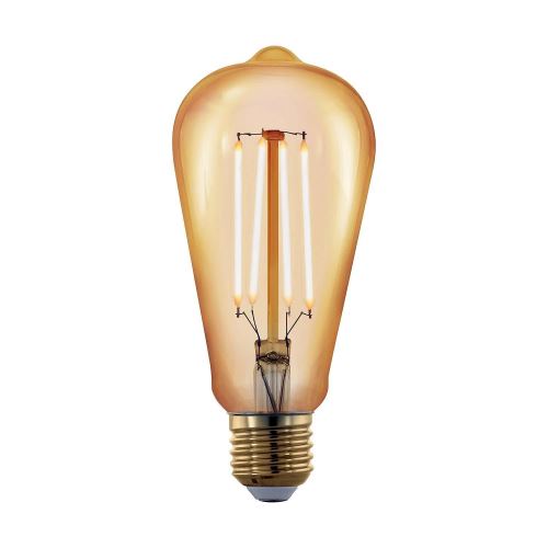 Ampoule LED E27 ST64 4 W Amber 1700 K une seringue Golden Age