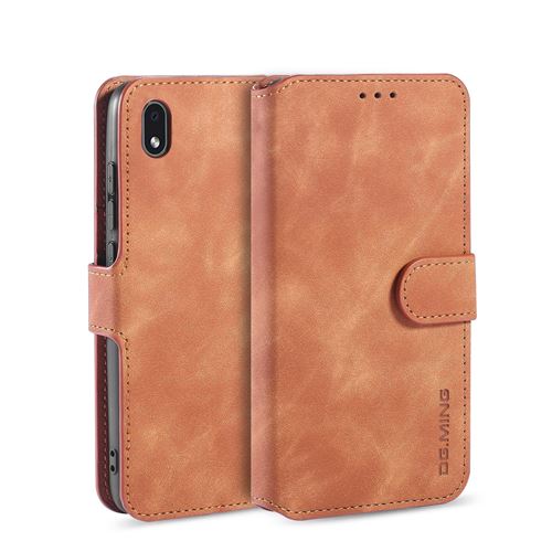 Etui Samsung Portefeuille Marron pour Samsung Galaxy A01 Core - Antichoc 3 Emplacement Cartes
